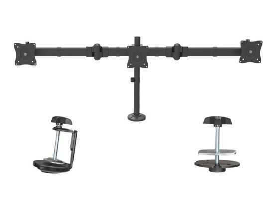 StarTech.com Desk Mount Triple Monitor Arm, Ergonomic VESA 3 Monitor ...