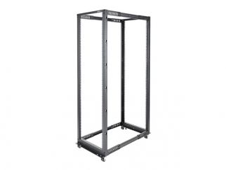 StarTech.com 42U 19" Open Frame Server Rack, 4 Post Adjustable Depth 23-41" Mobile, Free Standing Rolling Network/Computer Equipment Data Rack, Dell PowerEdge, HP ProLiant ThinkServer - Adjustable Server Rack (4POSTRACK42) - Rack - black - 42U - for P/N: