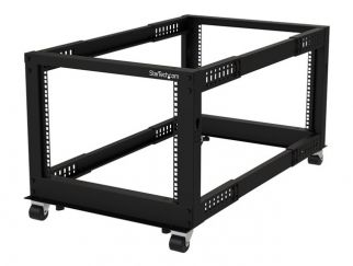 StarTech.com 8U 19" Open Frame Server Rack, 4 Post Adjustable Depth 23-41" Mobile, Free Standing Rolling Network/Computer Equipment Data Rack, Dell PowerEdge, HP ProLiant ThinkServer - Adjustable Server Rack (4POSTRACK8U) - rack - 8U