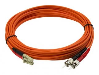 StarTech.com 5m Fiber Optic Cable - Multimode Duplex 50/125 - LSZH - LC/ST - OM2 - LC to ST Fiber Patch Cable - patch cable - 5 m - 5 m - orange