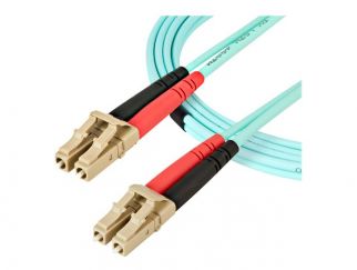 StarTech.com Aqua OM4 Duplex Multimode Fiber - 16 ft / 5m - 100 Gb - 50/125 - OM4 Fiber - LC to LC Fiber Patch Cable (450FBLCLC5) - Network cable - LC multi-mode (M) to LC multi-mode (M) - 5 m - fibre optic - duplex - 50 / 125 micron - OM4 - aqua