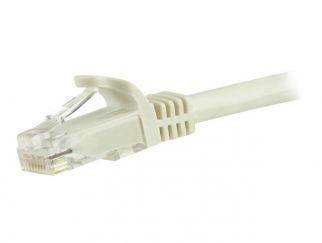 StarTech.com 5m CAT6 Ethernet Cable, 10 Gigabit Snagless RJ45 650MHz 100W PoE Patch Cord, CAT 6 10GbE UTP Network Cable w/Strain Relief, White, Fluke Tested/Wiring is UL Certified/TIA - Category 6 - 24AWG (N6PATC5MWH) - Patch cable - RJ-45 (M) to RJ-45 (M