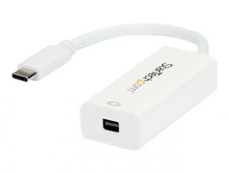 StarTech.com USB-C to Mini DisplayPort Adapter - 4K 60Hz - White - USB 3.1 Type-C to Mini DP Adapter (CDP2MDP) - Adapter - 24 pin USB-C (M) to Mini DisplayPort (F) - USB 3.1 / Thunderbolt 3 / DisplayPort 1.2 - 18 cm - passive, 4K60Hz (3840 x 2160) support