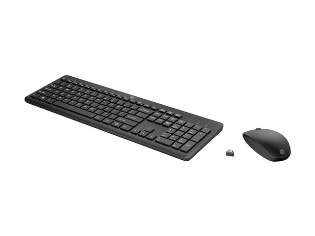 HP 235 - keyboard and mouse set - 3-zone layout, low profile key travel full size - UK - black - Smart Buy Input Device