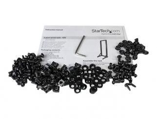 StarTech.com 42U Mobile Open Frame Network Rack with Wheels- 663lbs - 2 Post 19" Portable Rack for Computer, AV, Media, IT Equipment (2POSTRACK42) - Rack open frame - 42U - TAA Compliant - for P/N: CABSCREWM5B, CABSCREWSM5, CABSCREWSM5B, CABSCREWSM62, CAB