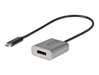 StarTech.com USB C to DisplayPort Adapter, 8K/4K 60Hz USB-C to DisplayPort 1.4 Adapter Dongle, USB Type-C to DP Monitor Video Converter, Thunderbolt 3 Compatible, w/12" Long Attached Cable - HBR3, DSC, DP Alt Mode (CDP2DPEC) - Adapter - 24 pin USB-C (M) t