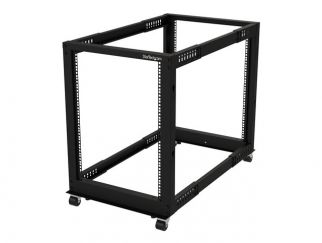 StarTech.com 15U 19" Open Frame Server Rack, 4 Post Adjustable Depth 22-40" Mobile, Free Standing Rolling Network/Computer Equipment Data Rack, Dell PowerEdge, HP ProLiant ThinkServer - Adjustable Server Rack (4POSTRACK15U) - rack - 15U