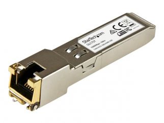 StarTech.com Cisco GLC-T Compatible SFP Module, 1000BASE-T, SFP to RJ45 Cat6/Cat5e, 1GE Gigabit Ethernet SFP, RJ-45 (Copper) 100m, Cisco Firepower, ASR920, IE2000 Mini GBIC Transceiver - Lifetime Warranty (GLCTST) - SFP (mini-GBIC) transceiver module - 1G