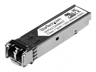 StarTech.com Cisco GLC-SX-MM Compatible SFP Module, 1000BASE-SX, 1GbE Multimode Fiber MMF Optic Transceiver, Gigabit Ethernet SFP, LC Connector, 550m, 850nm, Cisco IE3400, IE3300, IE3200 (SFPGLCSXMMST) - SFP (mini-GBIC) transceiver module - 1GbE - 1000Bas