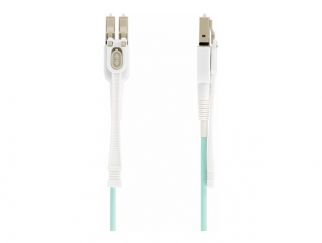 StarTech.com 10m (30ft) LC to LC (UPC) OM4 Multimode Fiber Optic Cable w/Push Pull Tabs, 50/125µm, 100G Networks, Bend Insensitive, Low Insertion Loss - LSZH Fiber Patch Cord (450FBLCLC10PP) - Patch cable - LC/UPC multi-mode (M) to LC/UPC multi-mode (M) -