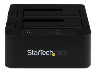 StarTech.com Dual-Bay USB 3.0 eSATA to SATA Hard Drive Docking Station, USB Hard Drive Dock, External 2.53.5 SATA IIIIII, SSDHDD Docking Station, Hot-Swap Hard Drive Bays - Top-Loading - storage controller - SATA 6Gb/s - eSATA 6Gb/s, USB 3.0