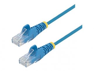 StarTech.com 1m Slim LSZH CAT6 Ethernet Cable, 10 Gigabit Snagless RJ45 100W PoE Patch Cord, CAT 6 10GbE UTP Network Cable w/Strain Relief, Blue, Fluke Tested/ETL, Low Smoke Zero Halogen - Category 6 - 28AWG (N6PAT100CMBLS) - patch cable - 1 m - blue