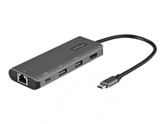 StarTech.com USB C Multiport Adapter, 10Gbps USB Type-C Mini Dock with 4K 30Hz HDMI, 100W Power Delivery Passthrough, 3-Port USB Hub, GbE, Portable USB 3.1/3.2 Gen 2 Laptop Dock, 10" Cable - Portable Travel Dock - docking station - USB-C 3.2 Gen 2 / Thund