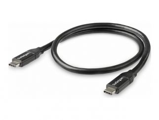 StarTech.com USB C to USB C Cable - 1.5 ft / 0.5m - 5A PD - White - USB 2.0 - USB-IF Certified - USB Type C Cable - USB C Charging Cable (USB2C5C50CM) - USB-C cable - 24 pin USB-C to 24 pin USB-C - 50 cm