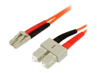 StarTech.com 3m Fiber Optic Cable - Multimode Duplex 62.5/125 - LSZH - LC/SC - OM1 - LC to SC Fiber Patch Cable (FIBLCSC3) - network cable - 3 m - 3 m