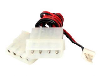StarTech.com 12in Fan Adapter - TX3 to 2x LP4 Power Y Splitter Cable (CPUFANADAPT) - power splitter - 15.2 cm