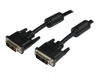 StarTech.com 5m DVI-D Single Link Cable - M/M - DVI cable - single link - DVI-D (M) to DVI-D (M) - 5 m - molded, thumbscrews - black