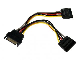 StarTech.com 6in SATA Power Y Splitter Cable Adapter - M/F - Power splitter - SATA power (M) to SATA power (F) - 6 in - PYO2SATA - Power splitter - SATA power (M) to SATA power (F) - 15.2 cm - for P/N: BRACKET125PT, BRACKET125PTP, BRACKET425F, PEXUSB311AC