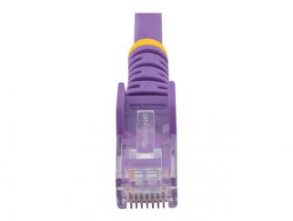 StarTech.com 50cm CAT6 Ethernet Cable, 10 Gigabit Snagless RJ45 650MHz 100W PoE Patch Cord, CAT 6 10GbE UTP Network Cable w/Strain Relief, Purple, Fluke Tested/Wiring is UL Certified/TIA - Category 6 - 24AWG (N6PATC50CMPL) - network cable - 50 cm - purple