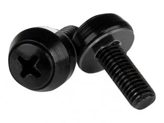 StarTech.com M5 x 12mm - Screws - 50 Pack, Black - M5 Mounting Screws for Server Rack & Cabinet (CABSCREWSB) - Screw kit - black (pack of 50) - for P/N: RACK-18U-20-WALL-OA, RACK-21U-20-WALL-OA, RACK-24U-20-WALL-OA, RK12OD2, RK3236BKF