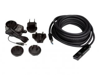 StarTech.com 16.4ft Active USB 3.0 Extension Cable with AC Power Adapter - Shielded - Male to Female USB USB 3.1 Gen 1 Type A (5Gbps) Extender (USB3AAEXT5M) - USB extension cable - USB Type A to USB Type A - 5 m