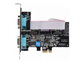 StarTech.com 2-Port Serial PCIe Card, Dual-Port PCI Express to RS232/RS422/RS485 (DB9) Serial Card, Low-Profile Brackets Incl., 16C1050 UART, TAA-Compliant, Windows/Linux, TAA Compliant - Level-4 ESD Protection (2S232422485-PC-CARD) - serial adapter - PCI