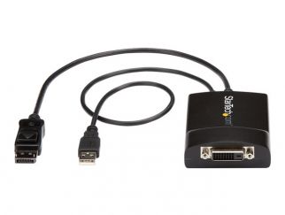 StarTech.com DisplayPort to DVI Adapter - Dual-Link - Active DVI-D Adapter for Your Monitor / Display - USB Powered - 2560x1600 (DP2DVID2) - DisplayPort / DVI adapter - 37 cm