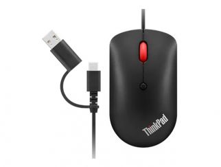 Lenovo ThinkPad Compact - mouse - USB, USB-C - raven black