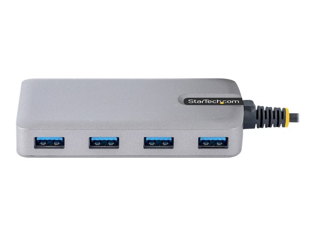 Startech 4-Port USB Hub, USB 3.0 5Gbps, Bus Powered, USB-A to 4x USB-A Hub with Optional Auxiliary Power Input, Portable Desktop/Laptop USB Hub with 1ft (30cm) Attached Cable - USB Expansion Hub (5G4AB-USB-A-HUB) - Hub - 4 x USB 3.2 Gen 1 + 1 x micro-USB 