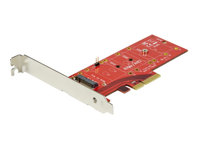 Startech M2 PCIe SSD Adapter - x4 PCIe 3.0 NVMe / AHCI / NGFF / M-Key - Low Profile and Full Profile - SSD PCIe M.2 Adapter (PEX4M2E1) - Interface adapter - M.2 - Expansion Slot to M.2 - M.2 Card - PCIe x4 - red - for P/N: BNDTB10GI, BNDTB210GSFP, BNDTB31