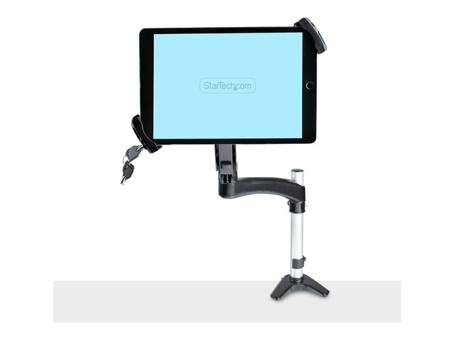 Startech VESA Mount Adapter for Tablets 7.9 to 12.5in - Up to 2kg (4.4lb) - 75x75/100x100 VESA Patterns - Universal Anti-Theft Tablet VESA Mount Clamp - Secure Tablet Mount - Black - Mounting kit (tablet security holder, weighted plate) - for tablet - loc