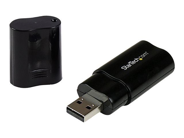 StarTech USB Sound Card - 3.5mm Audio Adapter - External Sound Card - Black - External Sound Card (ICUSBAUDIOB) - Sound card - stereo - USB 2.0 - for P/N: MU15MMS, MU6MMS, TB33A1C