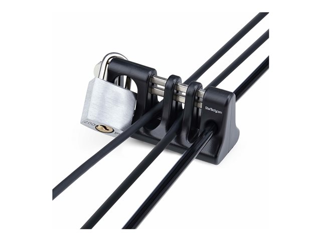 Startech Peripheral Cable Anchor Lock, Keyboard/Mouse Cable Trap - Security cable anchor - desk mountable - black - TAA Compliant