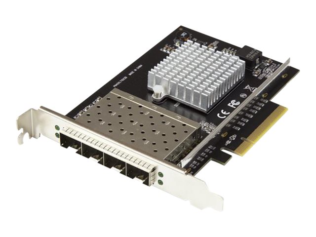 Startech Quad Port 10G SFP+ Network Card, Intel XL710 Open SFP+ Converged Adapter, PCIe 10 Gigabit Ethernet Server NIC, 10GbE Fiber Optic LAN Card Dell PowerEdge HPE ProLiant, NIC Card - 10Gb SFP+ NIC Card (PEX10GSFP4I) - Network adapter - PCIe x8 - 10 Gi