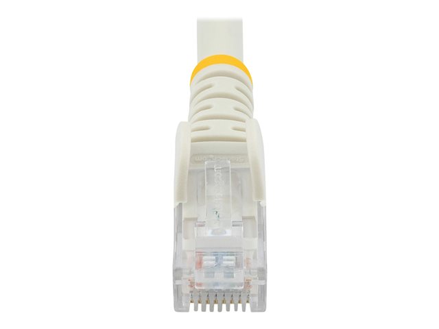 StarTech.com 1m CAT6 Ethernet Cable, 10 Gigabit Snagless RJ45 650MHz 100W PoE Patch Cord, CAT 6 10GbE UTP Network Cable w/Strain Relief, White, Wiring is UL Certified/TIA - Category 6 - 24AWG (N6PATC1MWH) - Patch cable - RJ-45 (M) to RJ-45 (M) - 1 m - UTP