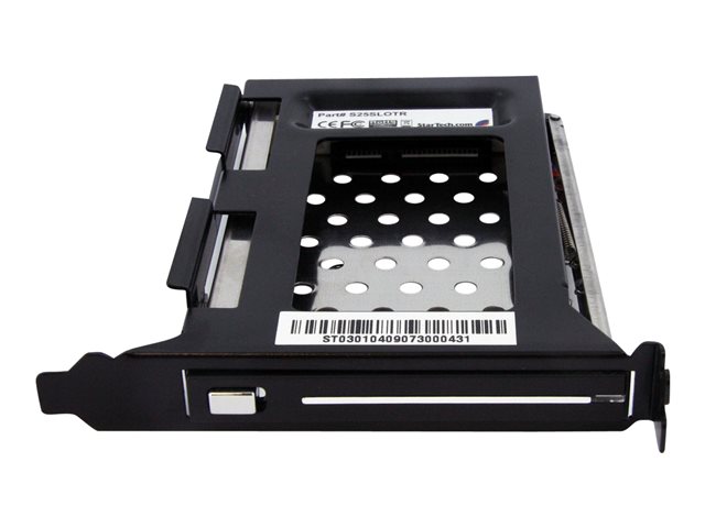 Startech 2.5in SATA Removable Hard Drive Bay for PC Expansion Slot - Storage bay adapter - black - S25SLOTR - Storage bay adapter - black