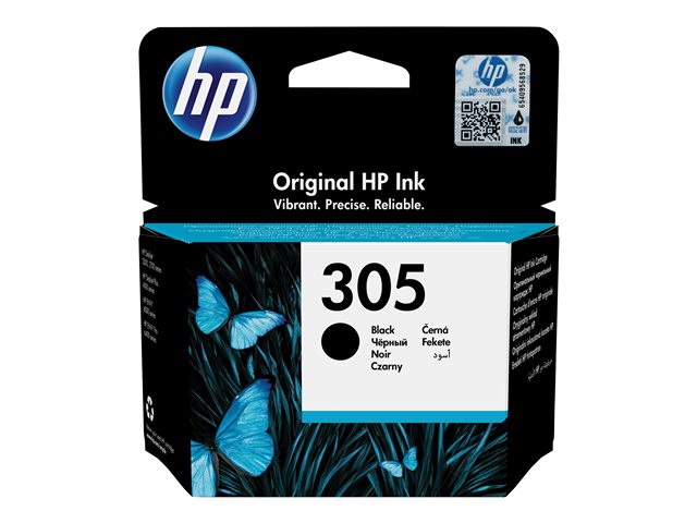 HP 305 - 2 ml - black - original - ink cartridge - for Deskjet 23XX, 27XX, 28XX, 41XX, 42XX, DeskJet Plus 41XX, ENVY 60XX, 64XX, ENVY Pro 64XX