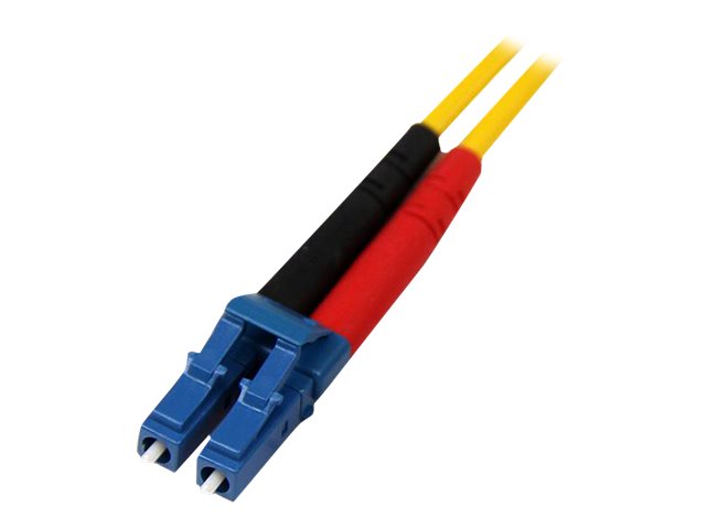 Startech 10m Fiber Optic Cable - Single-Mode Duplex 9/125 - LSZH - LC/LC - OS1 - LC to LC Fiber Patch Cable (SMFIBLCLC10) - Patch cable - LC single-mode (M) to LC single-mode (M) - 10 m - 10 m - fibre optic - duplex - 9 / 125 micron - OS1 - molded - yello