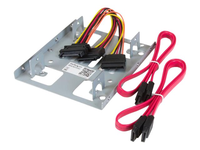 Startech 2.5" to 3.5" SATA Hard Drive Mounting Bracket Kit - Dual SATA SSDs/HDDs Mounting Bracket for Mounting Bay (BRACKET25X2) - Storage bay adapter - 3.5" to 2.5" - steel - for P/N: 25S22M2NGFFR, S322M225R, SAT2M2NGFF25, SAT32M225, SAT32MSAT257, ST521P