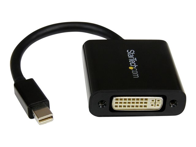 StarTech Mini DisplayPort to DVI Adapter - 1920x1200 - 1080p - Dongle - Monitor Adapter - Mini DisplayPort Adapter - Mini DP to DVI (MDP2DVI3) - DVI adapter - Mini DisplayPort (M) to DVI-I (F) - 17 cm - black