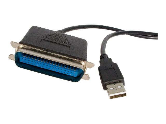 Startech 10 ft USB to Parallel Printer Adapter - M/M - USB to ieee 1284 - USB to centronics - USB to Parallel Cable (ICUSB128410) - Parallel adapter - USB 2.0 - IEEE 1284 - black