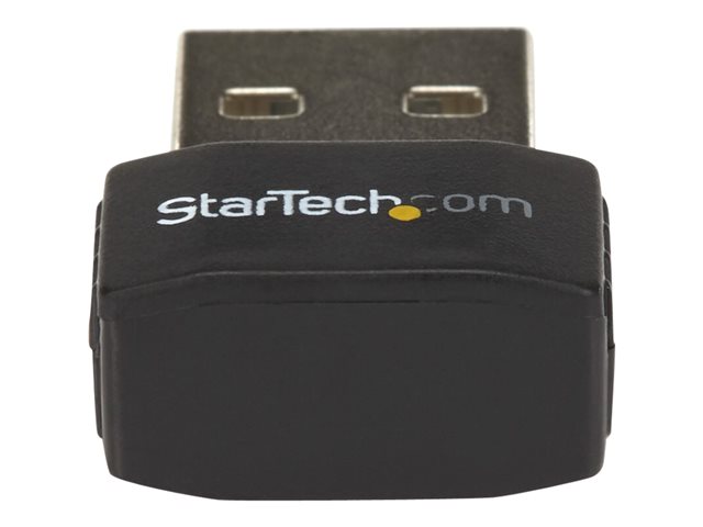 Startech Wireless USB WiFi Adapter - Dual Band AC600 Wireless Dongle - 2.4GHz / 5GHz - 802.11ac Wi-Fi Laptop Adapter (USB433ACD1X1) - Network adapter - USB 2.0 - Wi-Fi 5 - black