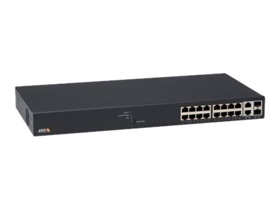 Axis T8516 - Switch - Managed - 16 x 10/100/1000 (PoE+) + 2 x 10/100/1000/SFP - desktop, rack-mountable - PoE+ (240 W)