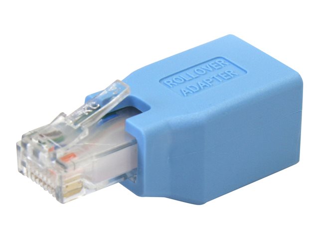 Startech Cisco Console Rollover Adapter for RJ45 Ethernet Cable - Network adapter cable - RJ-45 (M) to RJ-45 (F) - blue - ROLLOVER - Network adapter cable - RJ-45 (M) to RJ-45 (F) - blue