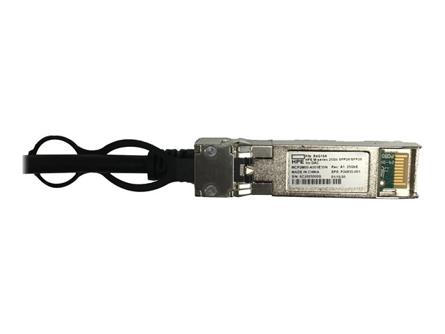 HPE StoreFabric M-Series - 25GBase direct attach cable - SFP28 to SFP28 - 50 cm - for HPE SN2010M 25GbE, SN2410M, SN2410M 25GbE, StoreFabric SN2010M, SN2410M, SN2410M 25GbE