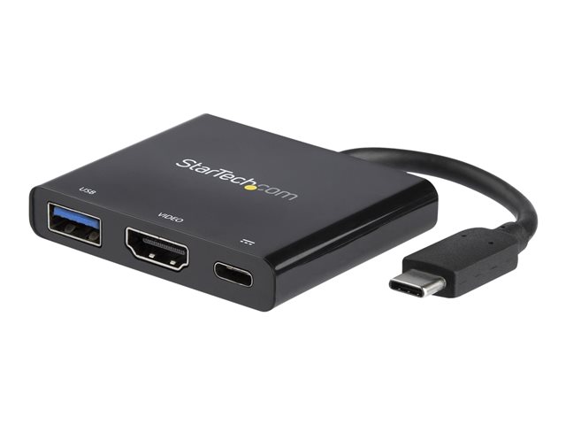 Startech USB-C to HDMI Adapter - 4K 30Hz - Thunderbolt 3 Compatible - with Power Delivery (USB PD) - USB C Adapter Converter (CDP2HDUACP) - Docking station - USB-C / Thunderbolt 3 - HDMI