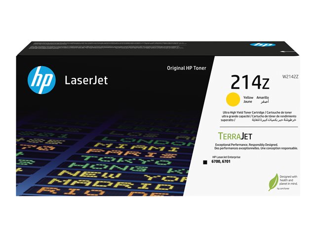 HP 214Z - Ultra High Yield - yellow - original - LaserJet - toner cartridge (W2142Z) - for Color LaserJet 6701dn, Color LaserJet Enterprise 6700dn