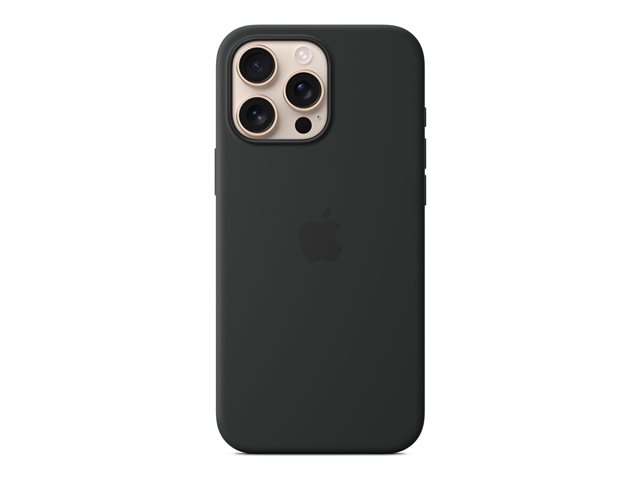 Apple - Back cover for mobile phone - MagSafe compatibility - silicone - black - for iPhone 16 Pro Max