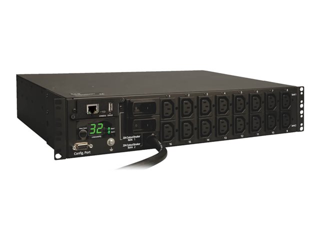 Eaton 7.4kW Single-Phase Switched PDU, LX Interface, 230V Outlets (16-C13), IEC-309 Blue 230V 32A, 3.6m Cord, 2U Rack-Mount, TAA - horizontal rackmount - power distribution unit - 7.4 kW