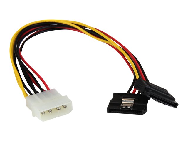 StarTech 12in LP4 to 2x Latching SATA Power Y Cable Splitter Adapter - 4 Pin LP4 to Dual SATA Y Splitter - Power adapter - 4 PIN internal power (M) to SATA power (F) - 30 cm - latched - for P/N: 35S24M2NGFF, HSB13SATSASB, HSB1SATSASBA, HSB1SATSASVA, HSB43